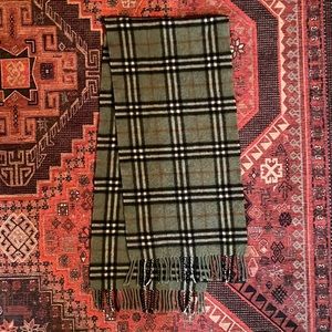 Vintage Burberry Cashmere Plaid Scarf